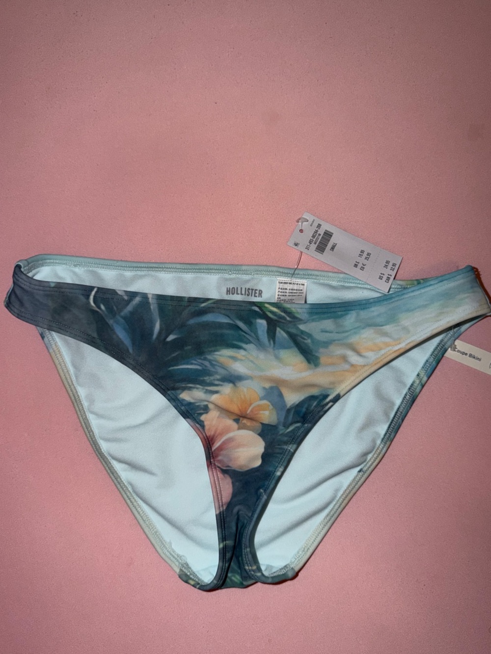 Hollister Floral beach bikini bottoms size small